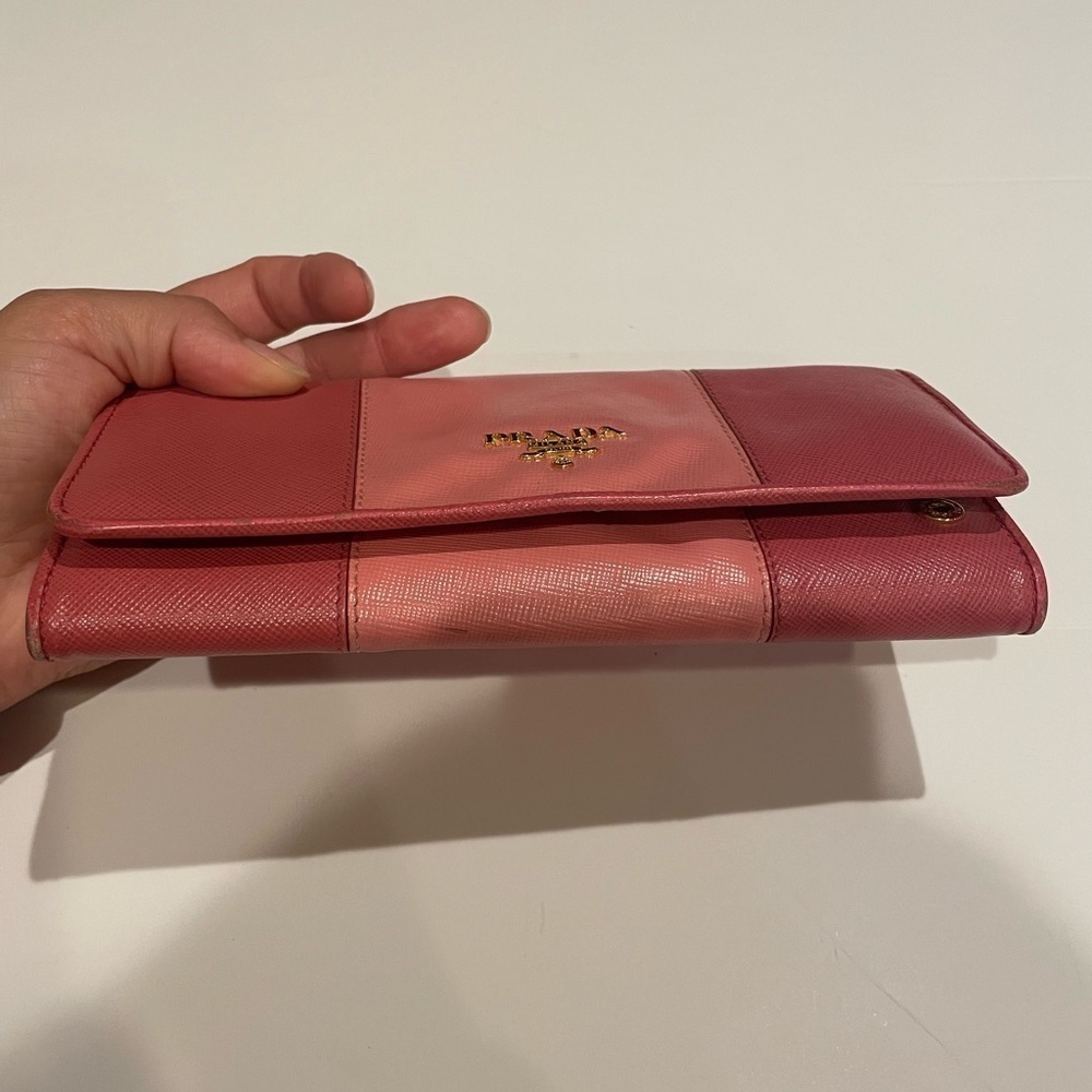 EUC PRADA WALLET PINK Double Snap - Picture 8 of 15